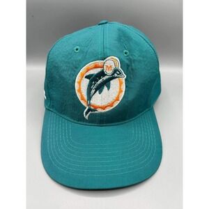Vintage Miami Dolphins Hat Men Blue NFL Apex One Snap Back Cap